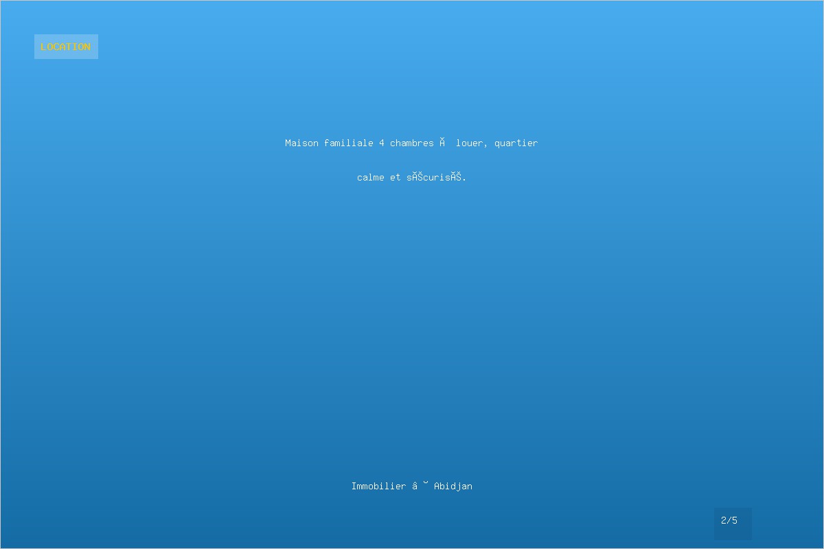 Maison à louer à Marcory - Image 2