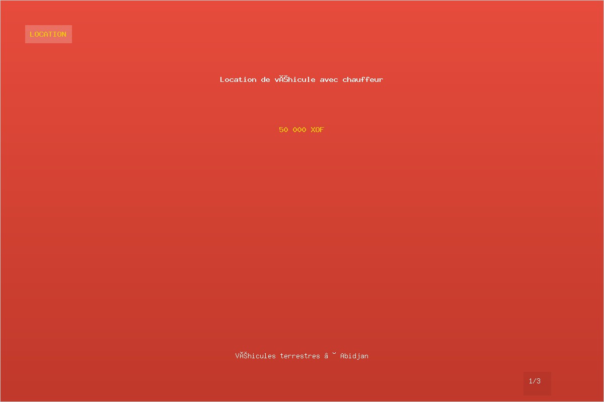 Location de véhicule avec chauffeur